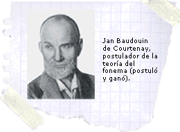 Jan Baudouin de Courtenay, postulador de la teoría del fonema.