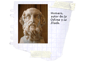 Homero, autor de La Odisea y La Ilíada.